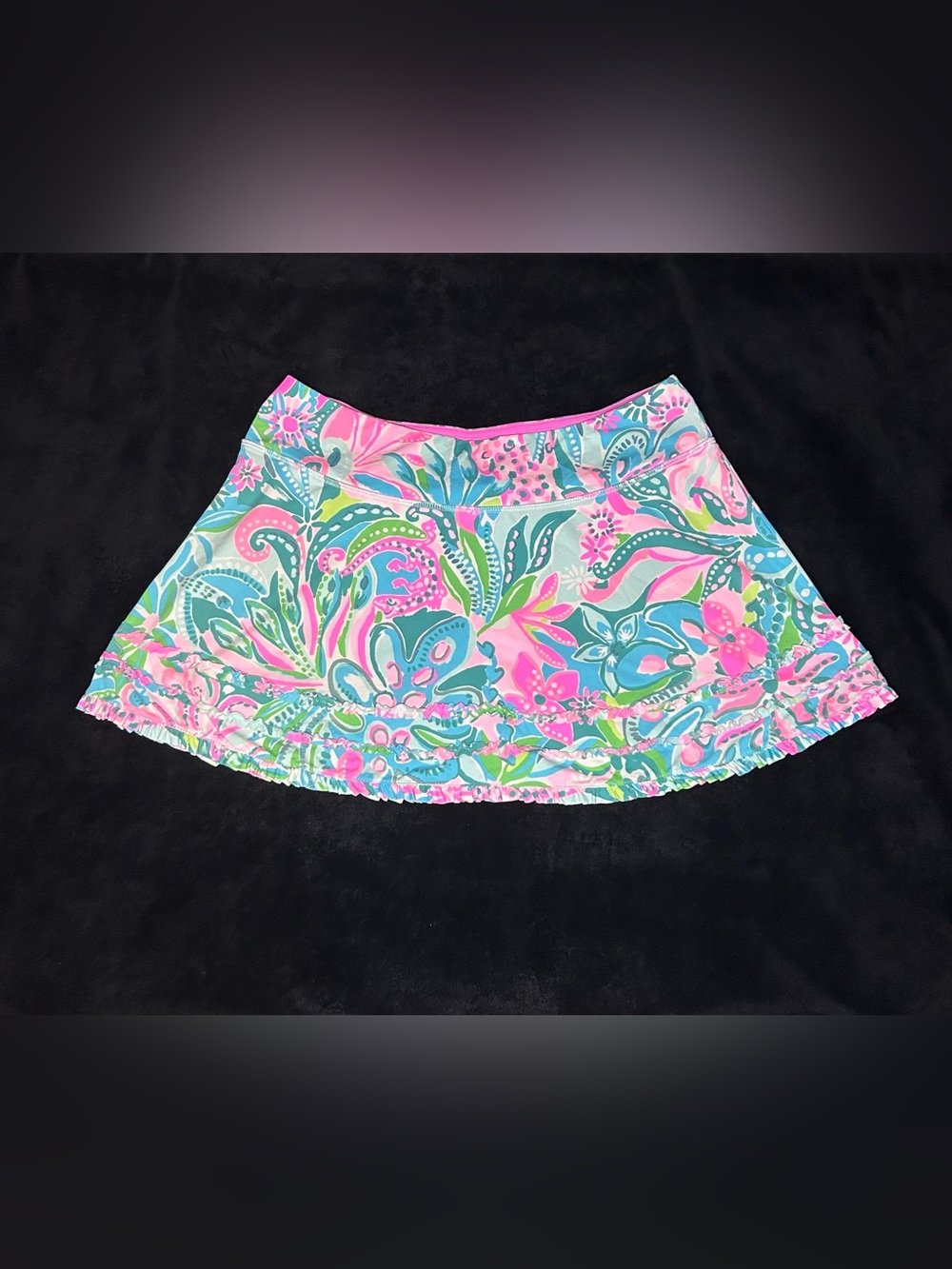 Lilly Pulitzer Pink, Aqua & Green Floral Mini Skirt
